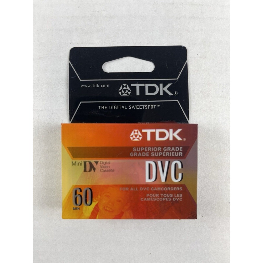 TDK DVC Mini Digital Video Cassette Superior Grade 60 Min Blank‎ Sealed